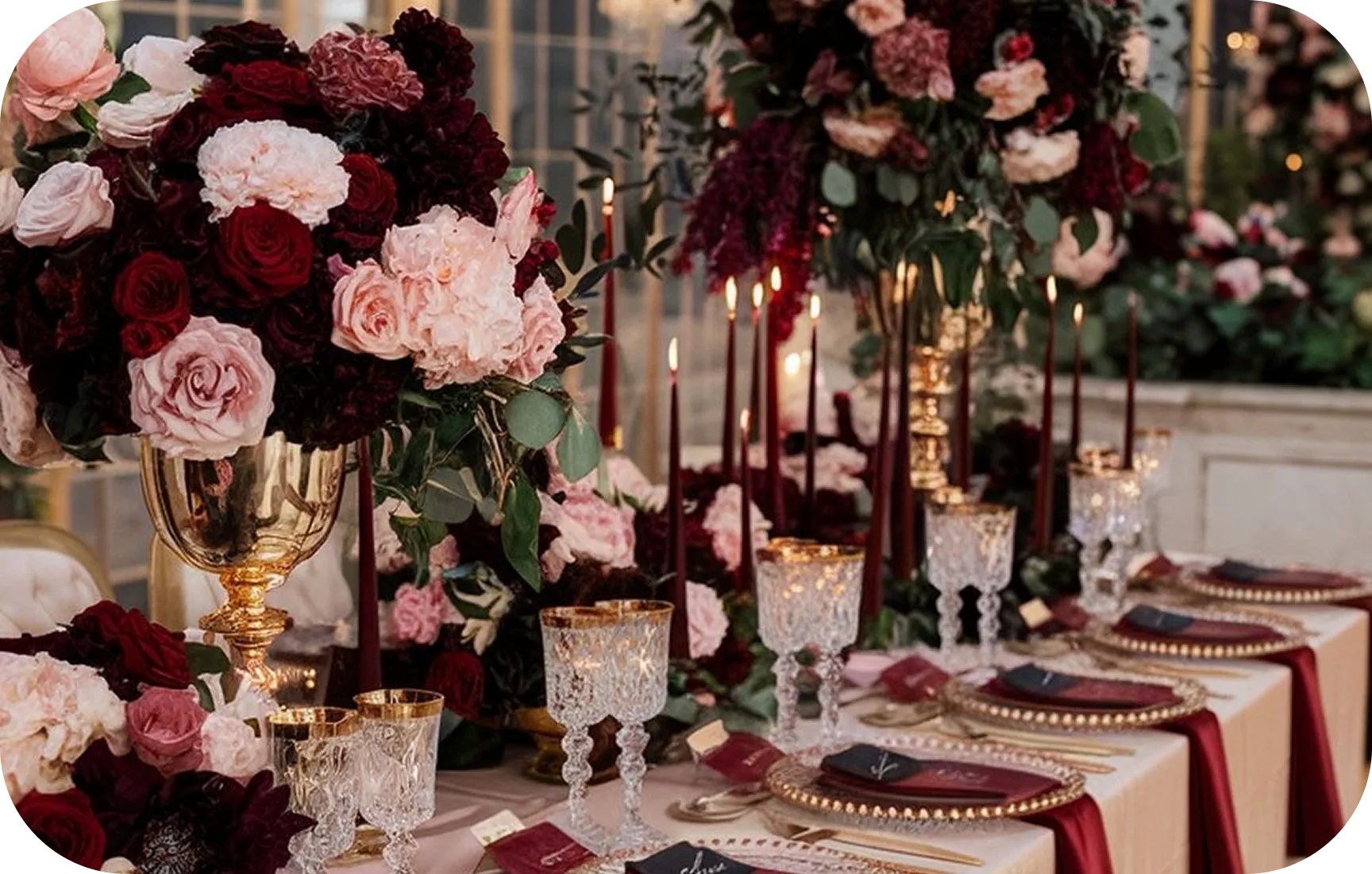 Elegant catered event setup