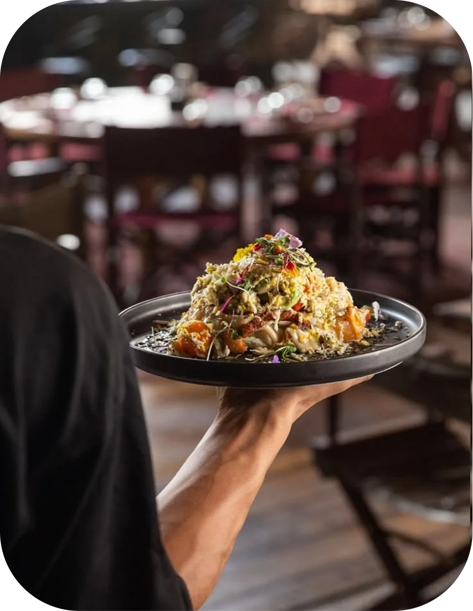 A freshly served signature dish